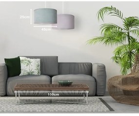 Lustră pe cablu Duolla BRISTOL 1xE27/15W/230V d. 45 cm verde/alb