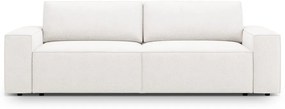 Canapea albă extensibilă cu tapițerie din țesătură bouclé 247 cm Jodie – Micadoni Home