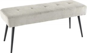 Bancheta tapitata design modern Boutique 100cm, gri deschis