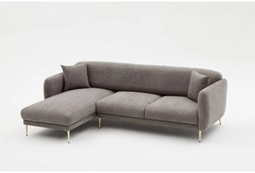 Colțar gri (cu colț pe partea stângă/cu șezlong) Simena – Balcab Home