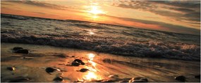 Tablou - Apus de soare, ocean (120x50 cm)