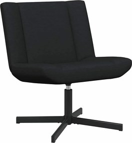 vidaXL Scaun pivotant Negru 63 x 75 x 76 cm țesătură