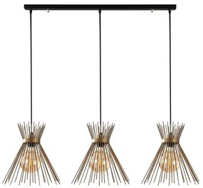 Lustră pe cablu KIRPI 3xE27/40W/230V aurie