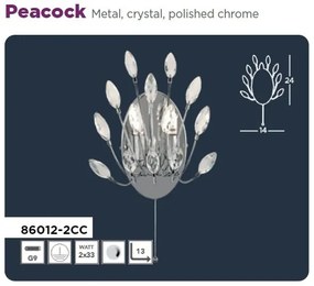 Aplica de perete eleganta design modern Peacock 2L