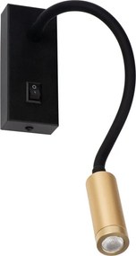 Kanlux 32519 - Lampă flexibilă LED TONIL, 3,3 W, 230 V, negru/auriu