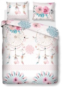 Lenjerie de pat dubla King Size, Machupicchu, Bedora, 4 piese, 240x240 cm, 100% bumbac, multicolor