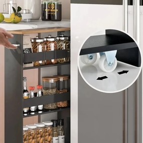 Raft de depozitare pe 4 niveluri, cu rafturi deschise, gri