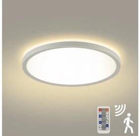 Plafonieră LED dimabilă cu senzor de mișcare ULTRA SLIM LED/24W/230V d. 42 cm + telecomandă