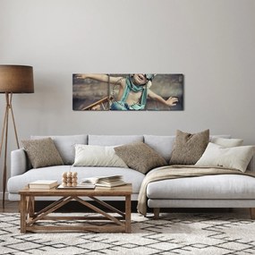 Tablou - Tânăr aviator (cu ceas) (90x30 cm)