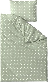 Lenjerie de pat din bumbac SAGHEARTS POLY verde Dimensiune lenjerie de pat: 70 x 90 cm | 140 x 200 cm