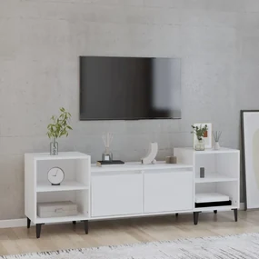 821198 vidaXL Comodă TV, alb extralucios, 160x35x55 cm, lemn prelucrat