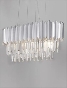 Lustra suspendata design elegant MAGNOLIA crom