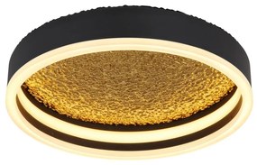 Plafoniera LED design modern Hedi negru, auriu