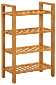 vidaXL Pantofar cu 4 rafturi, 50x27x80 cm, lemn masiv de stejar