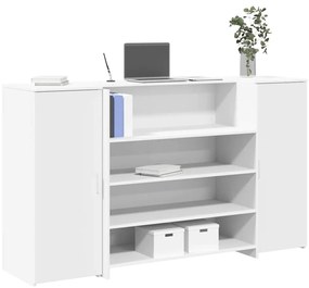 vidaXL Birou de recepție alb 180x50x103,5 cm din lemn prelucrat