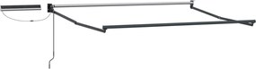vidaXL Cadru copertină retractabil electric Antracit 3 x 2,5 m Oțel