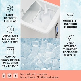 Klarstein Mr. Silver-Frost 150 W mașină de gheață 15 kg albă