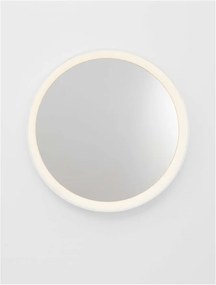 Oglinda cu iluminat LED design circular ONAR alba