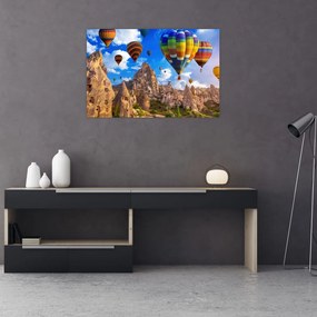 Tablou - Baloane cu aer cald, Cappadocia, Turcia. (90x60 cm)