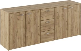 Comoda HUGOS 180, stejar artisan, PAL melaminat, 180x42x75 cm