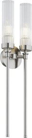 Aplica de perete stil elegant PRESTON 2 nickel/sticla clara