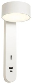 Redo 01-4640 - Aplică LED de perete SADES LED/6W/230V CRI 90 USB albă