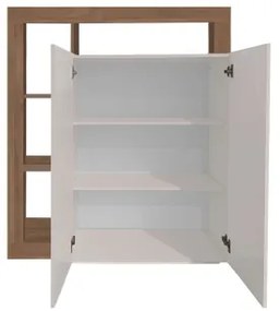 Comodă LENOR, cașmir/stejar