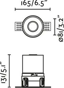 Spot incastrabil cu protectie IP65 FRESH TRIMLESS alb