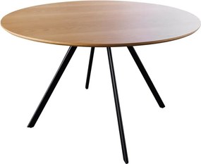 Masa rotunda cu furnir de stejar ATELIER 120cm