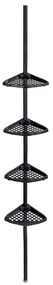 Raft pentru baie negru de colț telescopic Opal – Allstar