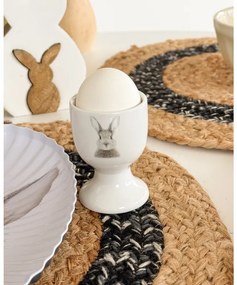 Suport pentru ou BUNNEY alb