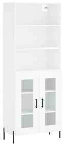 3189325 vidaXL Dulap înalt, alb, 69,5x34x180 cm, lemn compozit