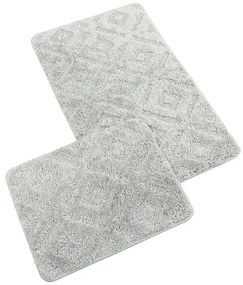 Bellatex Set de covorașe de baie fără decupajBANYSILVER gri deschis, 60 x 100, 60 x 50 cm