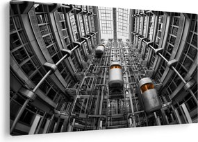 Tablou cu lift în clădire (90x60 cm)