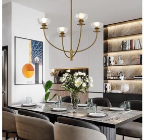 Alora Mood ALM-SYLVIA4-BG-CL - Candelabru pe tijă SYLVIA 4xE14/40W/230V auriu