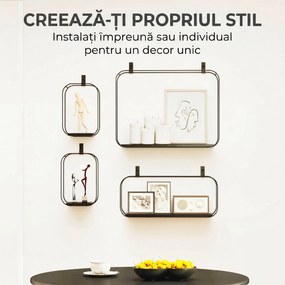 HOMCOM rafturi suspendate perete, rafturi decorative moderne | Aosom Romania