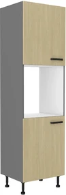 Dulap bucătărie pentru alimente pentru cuptor Scarmi 60 DP 215 2F (Antracit + Herringbone scandi). 1049765