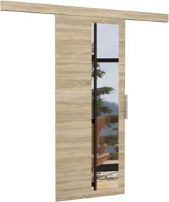 Usa glisanta cu oglinda, Malta, ADRK Furniture (Culoare: Alb, Latime: 86 cm)