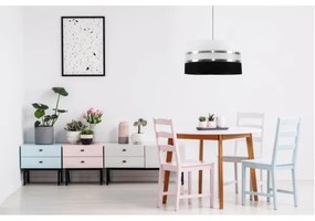 Lustră pe cablu CORAL 1xE27/60W/230V alb-negru