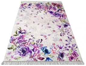 Covor cu model floral în nuanțe de violet Lăţime: 120 cm | Lungime: 180 cm