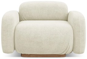 Modul pentru canapea modulară crem cu tapițerie din țesătură bouclé Ailani – Makamii