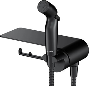 Baterie bideu incastrata AM.PM Func cu dus igienic si suport hartie igienica finisaj negru mat