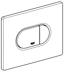 GROHE 38858SH0 - Placă de acționare ARENA COSMOPOLITAN 156 × 197 mm alb