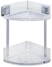 WENKO 22690100 - Raft de colț VACUUM-LOC QUADRO ED, 28 x 32,5 cm, argintiu/crom lucios