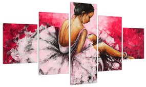 Tablou cu balerina șezând (125x70 cm), în 40 de alte dimensiuni noi