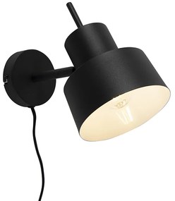 Lampă de perete retro neagră rotativă și înclinabilă - Chappie
