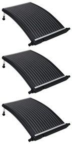 Panouri solare de incalzire piscina, 3 buc., 110x65 cm, curbat 3, 110 x 65 cm