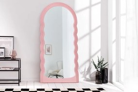 Oglinda de perete design modern Wave 160cm, roz