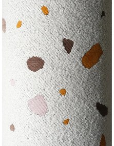 Fotoliu puf pentru copii alb cu tapițerie din țesătură bouclé/cu tapițerie din chenille Terrazzo Square – Wigiwama