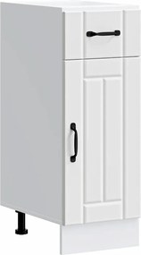 vidaXL Dulap de bază de bucătărie „Lucca” din lemn prelucrat alb